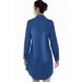 Önden Sıra Şeritli Koyu Mavi Kadın Tunik