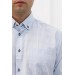 Advante Geniş Ve Rahat (Bol) Kesim Cepli İnce Çizgi Ekoseli Yaka Düğmeli Klasik Erkek Gömlek