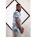 Dynamıc Fit Polo Yaka Baskı Desenli Düğme Detaylı Kısa Kol Erkek Yazlık T-Shirt