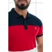 Paul Martin Polo Yaka %100 Pamuk Büyük Parça Desenli Regular Fit T-Shirt