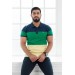 Paul Martin Polo Yaka %100 Pamuk Büyük Parça Desenli Regular Fit T-Shirt