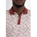 Polo Yaka Dynamıc Fit Baskı Desenli Çıt Çıt Detaylı Kısa Kol Erkek Yazlık T-Shirt