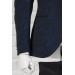 Torres Şal Desenli Kırlangıç Yaka (Yaka Sabit ) Çift Yırtmaç Regular Fit Tek Düğmeli Smokin Takım Elbise