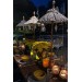Prodiva Ahşap Ayaklı Dekoratif Bali Şemsiyesi 80 Cm- Kareli