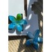 2'Li Lotus Çiçek Figürlü Pens Toka Mavi Sbt1636