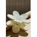 Büyük Çiçek Figürlü Mandal Toka Beyaz Sbt1623