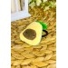 Büyük Peluş Meyve Figürlü Lastik Toka Yeşil Sbt299