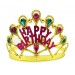 Altın Renk Shopzum Happy Birthday Yazılı Doğum Günü Tacı 60 Cm