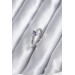 Gümüş Renk Shopzum Zirkon Taşlı Mor Kristal Kalp Model Kadın Yüzük