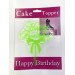 Shopzum Happy Birthday Yazılı Fiyonklu Pasta Kek Çubuğu Shopzum Yeşil Renk
