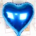 Kalp Uçan Balon Folyo Mavi 80 Cm 32 Inç