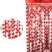 Kırmızı Renk Kalp Şekilli Shopzum Metalize Saçaklı Arka Fon Perde Dekorasyon