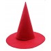 Kırmızı Renk Keçe Cadı Şapkası Shopzum Yetişkin Çocuk Uyumlu 35X38 Cm