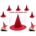 Kırmızı Renk Keçe Cadı Şapkası Shopzum Yetişkin Çocuk Uyumlu 6 Adet