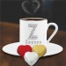Kişiye Özel Baş Harf Ve İsim Yazılı Kalpli Çikolata Ve Kahve Fincanı -52