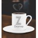 Kişiye Özel Baş Harfi Ve İsim Yazılı Kahve Fincanı -B2