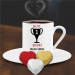 Kişiye Özel En İyi Sevgili Temalı Kalpli Çikolata Ve Kahve Fincanı -63