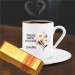 Kişiye Özel Papatya Temalı Altın Külçe Çikolata Ve Kahve Fincanı -25
