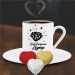 Kişiye Özel Pırlanta Temalı Kalpli Çikolata Ve Kahve Fincanı -80