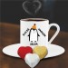 Kişiye Özel Sevimli Penguen Temalı Kalpli Çikolata Ve Kahve Fincanı -56