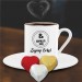 Kişiye Özel Yılın Sevgilisi Temalı Kalpli Çikolata Ve Kahve Fincanı -65