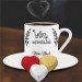 Kişiye Özel Yılın Sevgilisi Temalı Kalpli Çikolata Ve Kahve Fincanı -74