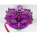 Shopzum Metalize Ekstra Parlak Hologramlı Parti Maskesi Fuşya Renk 23X14 Cm