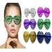 Shopzum Metalize Ekstra Parlak Kalp Panjur Parti Gözlüğü 6 Renk 6 Adet