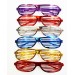 Shopzum Metalize Panjur Şekilli Parlak Parti Gözlüğü 6 Renk 15X6