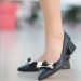 Nell Siyah Cilt Topuklu Ayakkabı