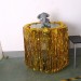 Püsküllü Işıltılı Shopzum Metalize Altın Renk Masa Eteği 75 Cm X 4 M