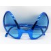 Retro Gözlük - 80 Li 90 Lı Yıllar Parti Gözlüğü Mavi Renk 8X13 Cm