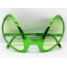 Retro Gözlük - 80 Li 90 Lı Yıllar Parti Gözlüğü Shopzum Yeşil Renk 8X13 Cm
