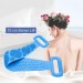 Shopzum Çift Taraflı Banyo Hamam Lifi Silikon Masajlı Yumuşak Duş Lifi Uzun Ömürlü Hazır Banyo Keses