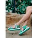 Vamo Yeşil Cilt Cırt Cırtlı Sandalet