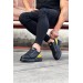 Wg029 3 Bant Legend Kömür Sarı Kalın Taban Casual Erkek Ayakkabı