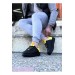 Wg030 Kömür Sarı Kalın Taban Casual Erkek Ayakkabı
