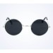 Shopzum Yuvarlak Cam John Lennon Tarzı Gümüş Çerçeveli Siyah Gözlük