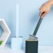 Shopzum Duvara Monte Edilebilir Kapaklı Askılı Klozet Yumuşak Silikon Başlıklı Tuvalet Fırçası Seti