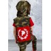 Erkek Çocuk Kamuflaj Desenli Yelek Ve Dijital Baskılı Kırmızı Eşofman Takım
