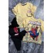 Erkek Çocuk Sırtı Spiderman Baskılı Sarı Eşofman Takım