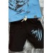 Erkek Çocuk Tiger Baskılı Mavi Tişört Şortlu Takım