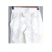 Kız Bebek Çiçek Baskı Ve Fiyonk Detaylı Cepli Beyaz Pantolon