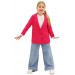Kız Çocuk Bol Kesim Pantolon Ve Blazer Ceket Pembe Alt Üst Takım