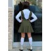 Kız Çocuk Dantel İşlemeli Uzun Kol Bluzlu 4Lü Yeşil Jile