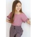 Kız Çocuk Kareli Bol Paça Pantolon Ve İnci Boncuklu Pembe Alt Üst Takım