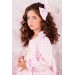 Kız Çocuk Unicorn Baskılı Kalp Desenli Tokalı Pembe Elbise 2-10Yaş