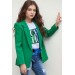 Kız Çocuk Üzeri Harf Pulpayet Tişört Ve Jean Yeşil Blazer Ceket Alt Üst Takım