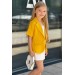 Kız  Çocuk Yarım Kollu Blazer Ceket Güpür Desenli İp Askılı Bluz Sarı Şortlu Takım
