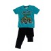 Erkek Çocuk Pijama Takım Kısa Kol Pantolon Lu 12822 Bgl-St01187